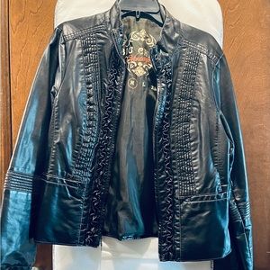 Vintage Black Pleather Jacket